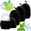 XIAOMAOMAO 4 Pezzi Rullo di Ghiaccio per il Viso,Ice Roller Viso, Rullo di Ghiaccio viso Occhio Massaggiatrice, Silicone Riutilizzabile, Riduzione Delle Pieghe, Riduzione dei Gonfiori (4 Nero)