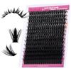 FADLASH Manga Lash Clusters - 60D Cils Extension 8-16mm Effetto Manga Soffice, Volume Naturale a Drammatico