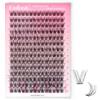 FADLASH Falsi Cils a Grappolo - Natural D Curl Lash Clusters Easy Application Under Lashes Lightweight Volume DIY (DV07 Mix 10-16mm)
