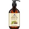 KOURUILIFE Olio di jojoba biologico 1L, 100% puro, naturale per la cura della pelle - viso, corpo, capelli, barba, unghie - Oli naturali per il corpo e la soluzione di olio per cuticole per viso e capelli