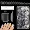 AIMEILI Unghie Finte Piedi 240 Pezzi 15 Misure Soft Gel Tips Full Cover Unghie Artificiali Piedi Toe Nails Punte Gel Tip Fake Nails con Scatola Trasparente - 021