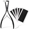 EHDIS Set di Strumenti di Estensione dei Capelli con Pinza in Acciaio Inossidabile e 144 pcs Extension Adesive