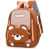 PROTAURI Zainetto Asilo Bambino con Cinturino Toracico, Zaino Bimbo Asilo Impermeabile & Leggero con Grande Capacità, Zaino Asilo Nido per DIN A4 per 2-6 Anni, 13.2L, Marrone