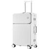 GOOPEEG Valige Resistente Telaio In Alluminio Per Bagagli Rigidi Carry On Luggage Security Suitcase Luggage(White)