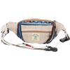 GURU SHOP Praktische Hanf Gürteltasche, Ethno Bauchtasche, Sidebag - Beige/dunkelblau, Herren/Damen, Size:One Size, 15x20 cm, Festival- Bauchtasche Hippie