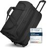 REDOLZ Duffle Essentials Wheeled Duffle Exp. M Black