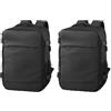 PAIF Zaino Ryanair 40x30x20 Premium Waterproof, Bagaglio a Mano Sottosedile con Porta PC, Zaino da Viaggio Uomo Donna, Apertura 180°, USB, Tasca Antifurto, Fascia Trolley, Nero (2, Nero)