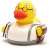 Duckshop I Nonno Anatra da bagno I Paoletta, L 8 cm, con portachiavi incluso nel set