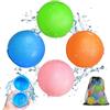 Smasiagon Palloncini D'acqua Riutilizzabili, 4 pezzi Bombe Acqua Magnetiche Ricaricabili, Facile da Riempire e Autosigillante per Estivi Piscina Spiaggia Giardino Palloncini Gioco per Bambini e adulti