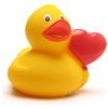 Duckshop Rubber Duck Heart balloon | anatra di bagno | paperella di bagno | anatra di gomma | Gioco per il bagnetto