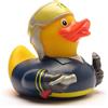 Duckshop, paperella per il bagno in stile vigile del fuoco, emette rumore se premuta