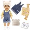Carreuty Abbigliamento per bambole da 14 a 17 pollici, con cinturino, per scarpe, cappelli, abbigliamento compatibile con 35 - 43 cm New Baby Bambole Regalo di compleanno