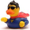 Duckshop Superman Paperelle di gomma | Anatra di gomma | Paperella da Bagno | Duckshop | Rubber Duck | Gioco per il bagnetto | L: 8.5 cm
