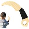 Genérico Giocattoli in legno per bambini, con manico antiscivolo da 21 cm, leggero, gioco di ruolo, giocattolo in legno da cavaliere da travestire, per l'asilo e all'aperto, per bambini e bambine 3 anni in