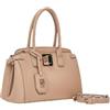 Gaudí Borsa donna GAUDI' Top Handle ecopelle martellata manici corti e tracolla staccabile colore beige misure 35x26x14 cm