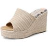 QUEEN HELENA Zeppe con Plateau Sandali Alti Zatteroni Casual Donna ZM9983 (Beige, Sistema Taglie Calzature EU, Adulto, Donna, Numero, Media, 40)