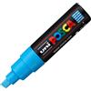 UNI MITSUBISHI Marcatore UNI POSCA PC8K p.scalpello 8mm azzurro UNI MITSUBISHI M PC8K AZ