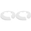 QUARKZMAN Rosone, 2 Pz 75 mm Adatto OD 2,87 Di Flangia Divisa Per Tubi, Collare Di Copertura Per Tubo Acqua Decorativo, Piastre Di Copertura In Plastica Pp Per Impianti Idraulici (Bianco)
