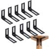 mongtsamz Staffe Angolari Nero, 10 Pezzi Regolabile Metallo Staffa Angolare a 90 Gradi 59x43x18mm Squadrette Angolari a Forma di L Supporti Angolo Retto per Mensola di Legno Tavolo Armadietto Sedia