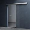 Mai & Mai Porta Scorrevole in Vetro 102.5x205cm, Porta Scorrevole in Vetro Trasparente 8mm con Binario e Maniglia Rotonda per Bagno Cucina Studio Ufficio, Amalfi TS19-1025 KMG