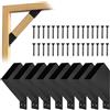 XQZMD Staffe per pergola, staffa di supporto angolare a 45 gradi, connettore resistente per pali in legno da 5 x 10 cm, facile installazione, per gazebo, pergole da patio (8 pezzi)