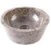 Wohnfreuden - Lavabo in marmo grigio quadrato 30 cm - Lavabo da appoggio in pietra lucidato con foro per rubinetto in design moderno