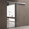 doporro Porta Scorrevole in Vetro Esterno Muro con Binario 102,5 x 205 cm, Vetro Temperato Trasparente 8 mm, Porte Interne Scorrevoli per Bagno Cucina Studio Amalfi-plus 19