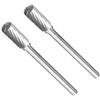CoCud Lima Rotativa in Carburo Tungsteno, Gambo 1/8 5mm Dia, Lima Rotativa a Forma Cilindro a Taglio Singolo - (Applicazioni: per Intagli Metallo), 2Pz