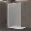 doporro Parete Doccia Walk In 100x200 cm, Box Doccia in Vetro Temperato Satinato 10 mm Anticalcare, con Barra Stabilizzatrice e Profilo Cromato - Bremen02VS