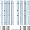 LBING Connettore Staffa Giunto per Profilati Alluminio Strutturali Linea Retta Con Profilo Estruso Serie 30 x 30 - Con Viti e Chiave Inglese (8 Pezzi)