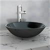 Homgoday Lavabo in vetro temperato 42 cm nero lavabi bagno lavabo lavabo bagno