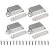 LOOGI - Chiusura magnetica per porta dell'armadio, in acciaio inox, 10 kg, per porte di armadi, cassetti, mobili (4 pezzi)