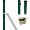 ITALFENCE Palo tondo tubolare in ferro plastificato verde, 5 pezzi [H200cm, Ø38mm]
