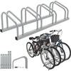 Froadp - Cavalletto per biciclette da pavimento per 4 biciclette, rastrelliera multipla per larghezza di pneumatico da 30-65mm, supporto per biciclette in acciaio galvanizzato, montaggio a pavimento e