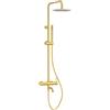 Balneo Miscelatore Doccia - Installazione a parete per un uso confortevole - Soffione con doccetta - Sistema doccia con risparmio idrico - Comfort e design - Oro - Modello 1