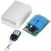 HEEPDD Ricevitore Dell'interruttore di relè RF, Telecomando a 4, 12V 10A DC, per Cancelli, Luci a LED, Porte del Garage, Automazione della Casa Intelligente