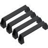 PATIKIL 4 Pezzi Maniglie per Mobili in Plastica, Distanza Fori 180mm, Maniglia Quadrate Pomelli Ferramenta per Cassetti Cucina Bagagli Attrezzature Meccaniche Ante Armadietti, Nero