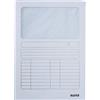 Leitz, Cartellina A4 Manilla portadocumenti con finestra trasparente, apertura superiore e destra, in cartone riciclato 160 gr/mq, Bianco, 39500001