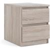 Dmora - Comodino Chelle, Comò Basso, Tavolino da Notte, Mensola da Letto, 50x40 h50 cm, Rovere