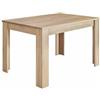 amuéblate online, Finitura in rovere canadese, tavolo da pranzo allungabile da soggiorno o cucina, modello Noia, dimensioni: 140-190 cm (lunghezza) x 90 cm (larghezza) x 78 cm (altezza). Legno