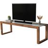 Dmora - Mobile porta TV Astrea, Credenza da soggiorno, Armadio basso per TV, Base parete attrezzata, 130x40h40 cm, Quercia