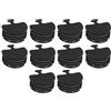 cyclingcolors 10x Tappi Terminale a Lamelle Plastica Nero palo di recinzione Copriforo Mobile Piede Tubi Sedie Tavoli, 49mm