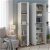 Dmora Armadio Multiuso Grande Cohagen 100x190h cm Bianco Modulabile 9 Ripiani, 3 Ante