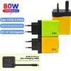 Elough Caricatore USB Tipo C da 80 W con cavo retrattile PD Ricarica rapida per iPhone 16 Laptop MacBook Telefono cargador carga rapida