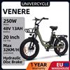UNIVERCYCLE VENERE Bici elettrica, motore 500W potente 25 km/h, 48V 13Ah, freni idraulici, pneumatici larghi 20×4 pollici, lunga autonomia 45-55 km, per adulti