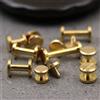 NONE 10 pz Ottone Solido Vincolante Chicago Viti Chiodo Perno Rivetti Per Album di Foto Mestiere In Pelle Borchie Cintura Portafoglio Elementi di Fissaggio 8mm Tappo Piatto