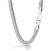 Dankadi Collana a spina di pesce a forma di serpente, larga, 6 mm, 8 mm, in 925, in argento, per uomo e donna, catena piatta a girocollo 41 - 76 cm, maglia serpentina dorata, 16 - 30 pollici, regalo