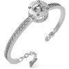 GUESS Bracciale Solitaire con zirconi bianchi JUBB01460JWRHS/JUBB01460JWYGS, Única, Metalli non preziosi, Nessuna pietra preziosa
