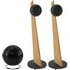 Cabasse 2x Riga 2 nero opaco / rovere naturale + The Pearl Sub nero opaco - Sistema di altoparlanti 2.1, Subwoofer wireless, 1000 W