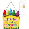 Generisch Cartello di benvenuto scuola - decorazione per la scuola di benvenuto per la porta d'ingresso | foto riutilizzabili decorazione aula cameretta dei bambini ragazze